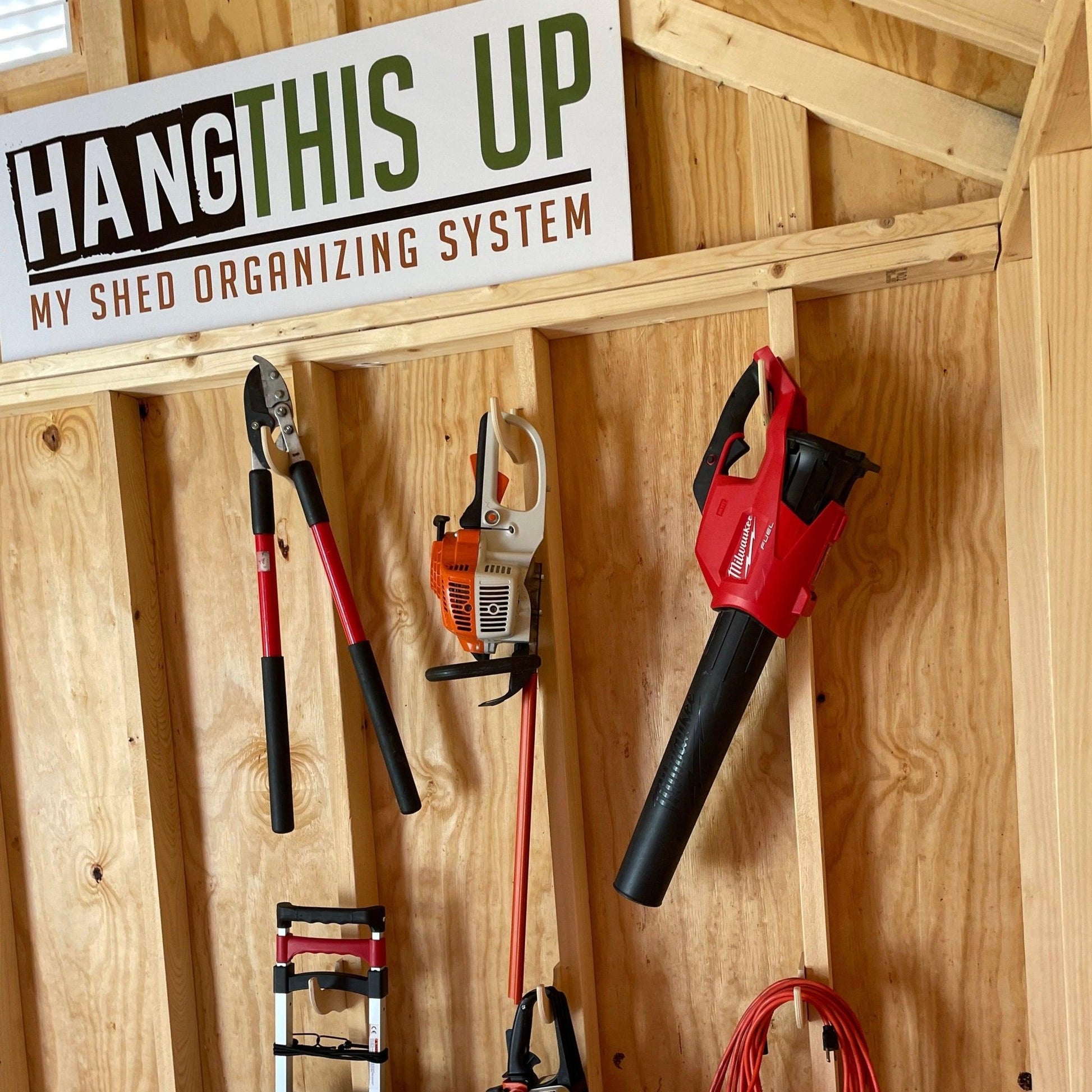 HangThis Up - Miscellaneous Organizer Hook, Storage shed, Yard Shed Organization System, Yard Tool Rack - Angler's Pro Tackle & Outdoors