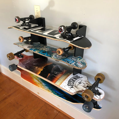 HANGTHIS Up - Skateboard Organizer 26" (Holds 4) Sporting Goods Organization, Skateboard Rack, Skateboard Display