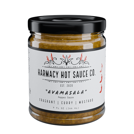 Harmacy Hot Sauce Co. Avamasala - Curry Mustard Pepper Sauce (9oz) - Angler's Pro Tackle & Outdoors