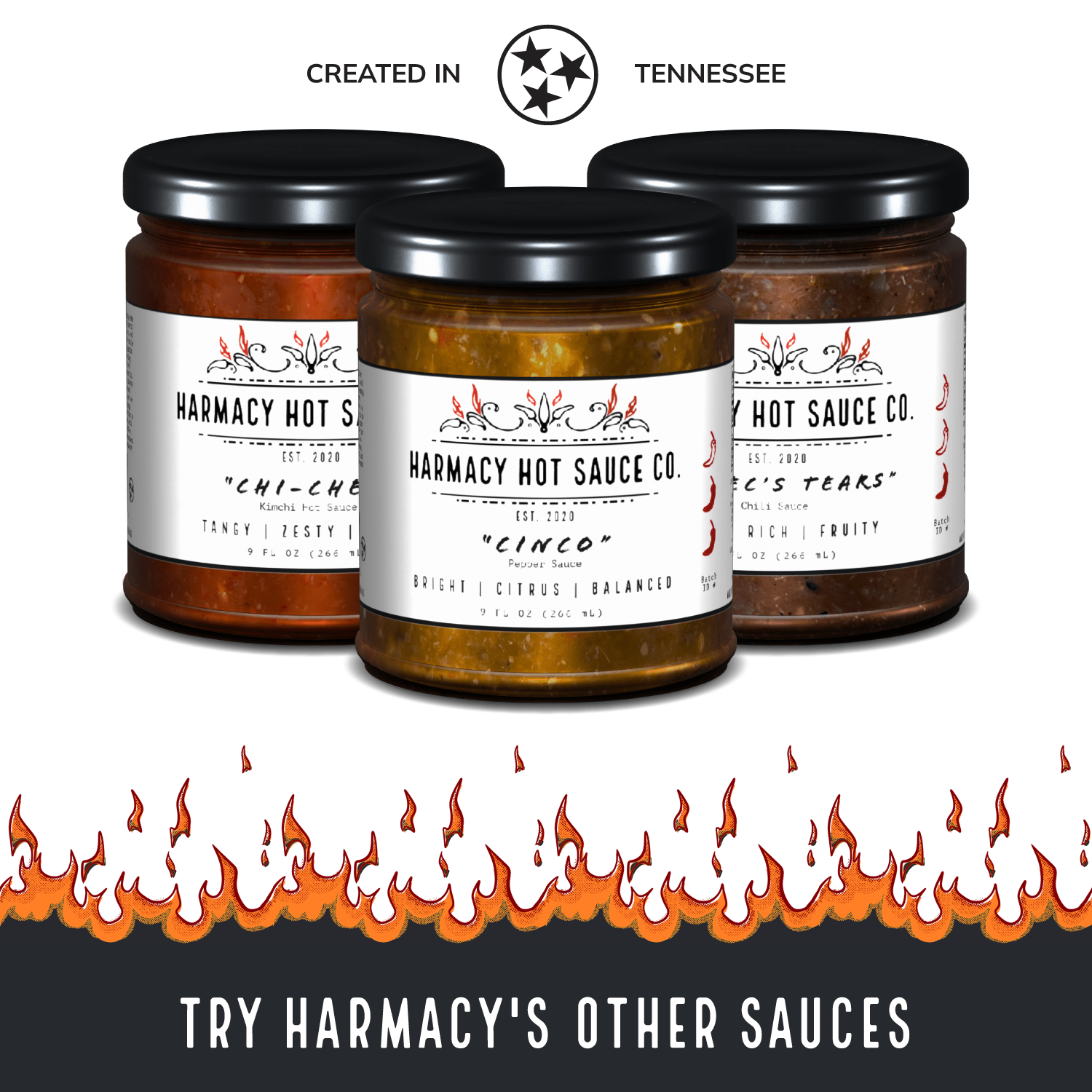 Harmacy Hot Sauce Co. Brimstone Rimjob - Tahini & Roasted Red Pepper Sauce (9oz) - Angler's Pro Tackle & Outdoors