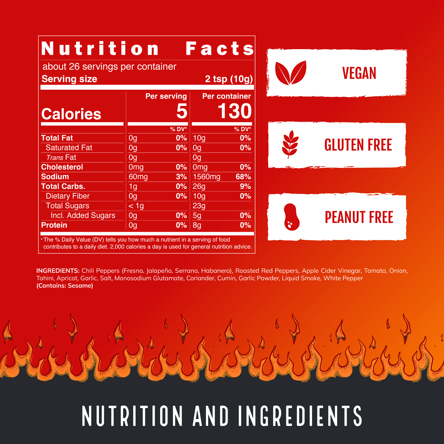 Harmacy Hot Sauce Co. Brimstone Rimjob - Tahini & Roasted Red Pepper Sauce (9oz) - Angler's Pro Tackle & Outdoors