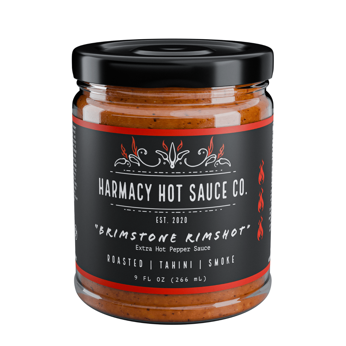 Harmacy Hot Sauce Co. Brimstone Rimshot - Extra Hot Tahini & Roasted Red Pepper Sauce (9oz) - Angler's Pro Tackle & Outdoors