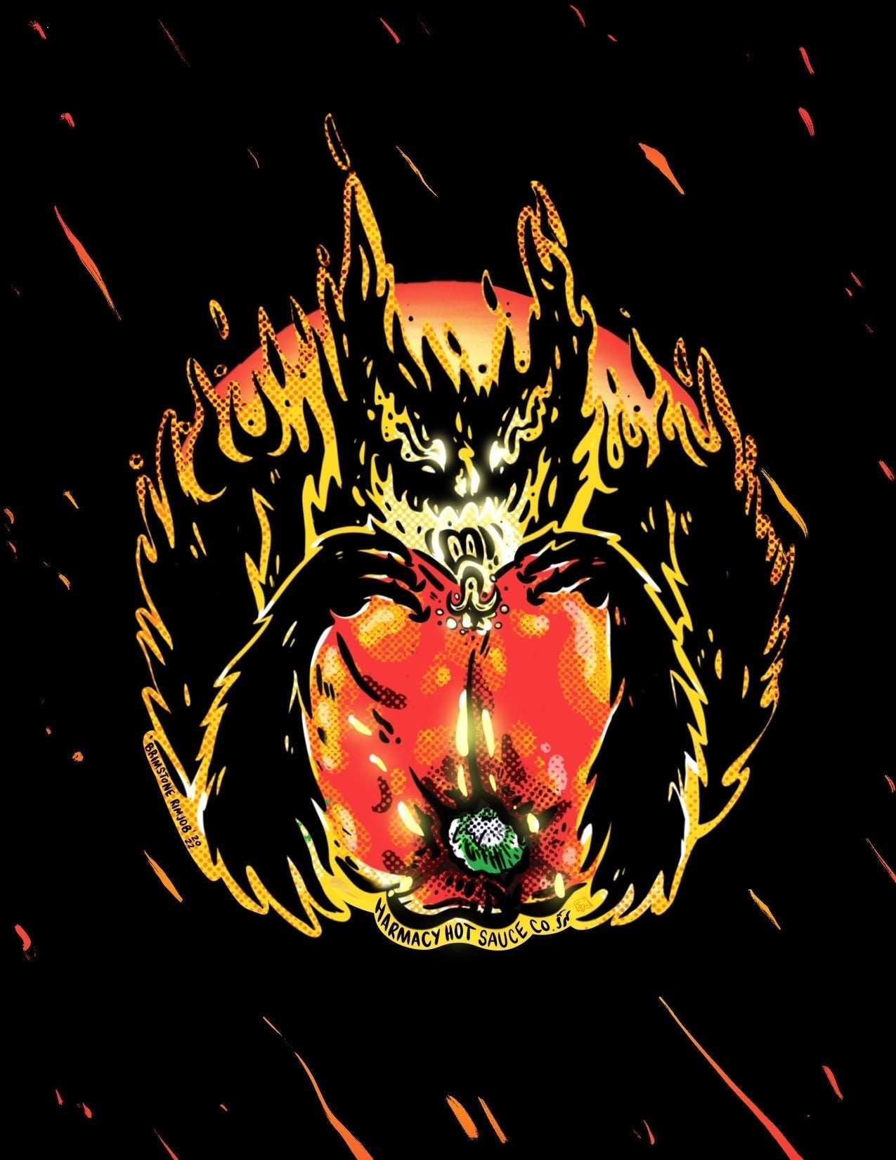 Harmacy Hot Sauce Co. Brimstone Rimshot - Extra Hot Tahini & Roasted Red Pepper Sauce (9oz) - Angler's Pro Tackle & Outdoors