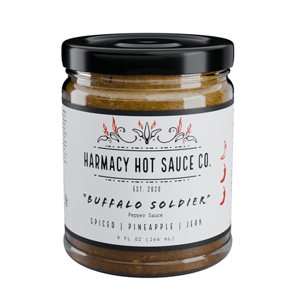 Harmacy Hot Sauce Co. Buffalo Soldier - Grilled Pineapple Jerk Sauce (9oz) - Angler's Pro Tackle & Outdoors