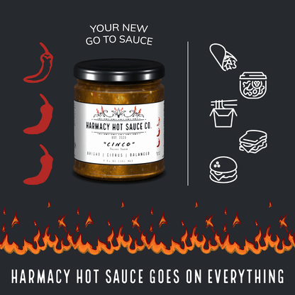 Harmacy Hot Sauce Co. Cinco - Tomatillo & Clementine Pepper Sauce (9oz) - Angler's Pro Tackle & Outdoors