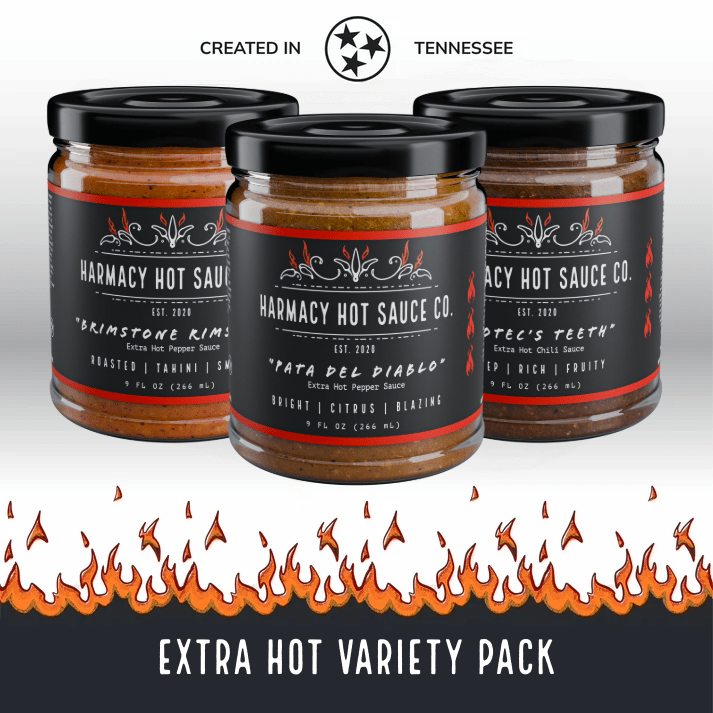 Harmacy Hot Sauce Co. Extra Hot Variety Pack 1 - Best Sellers - Angler's Pro Tackle & Outdoors