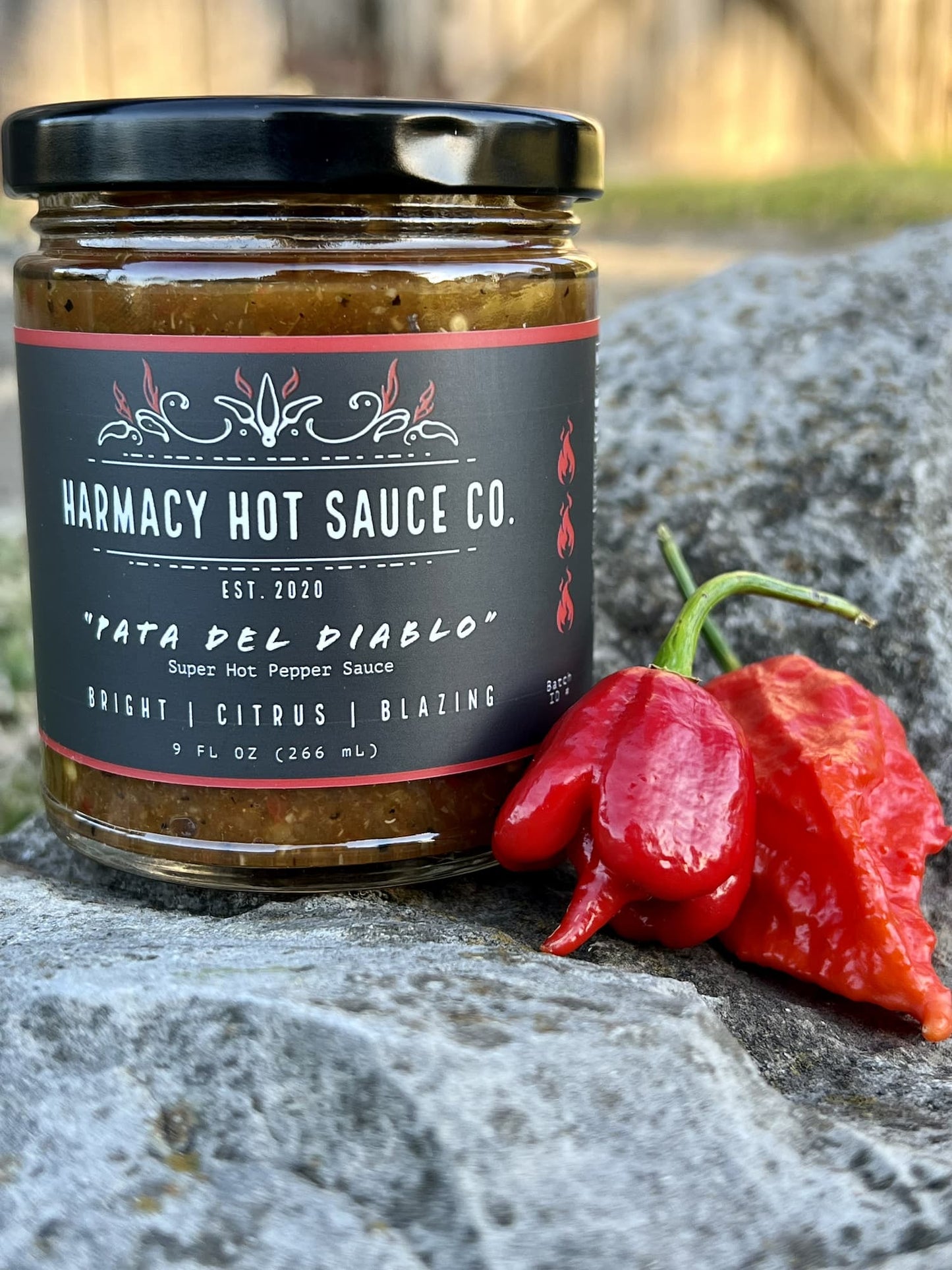 Harmacy Hot Sauce Co. Pata del Diablo - Extra Hot Tomatillo & Clementine Pepper Sauce (9oz) - Angler's Pro Tackle & Outdoors