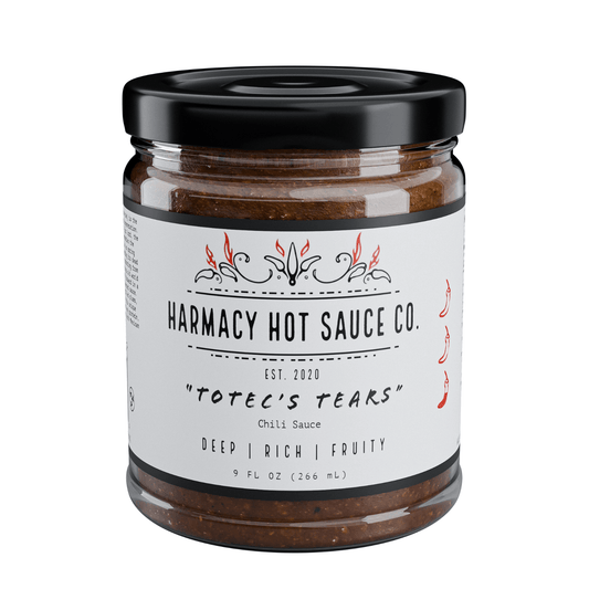 Harmacy Hot Sauce Co. Totec's Tears - Dried Chili & Plum Pepper Sauce (9oz) - Angler's Pro Tackle & Outdoors