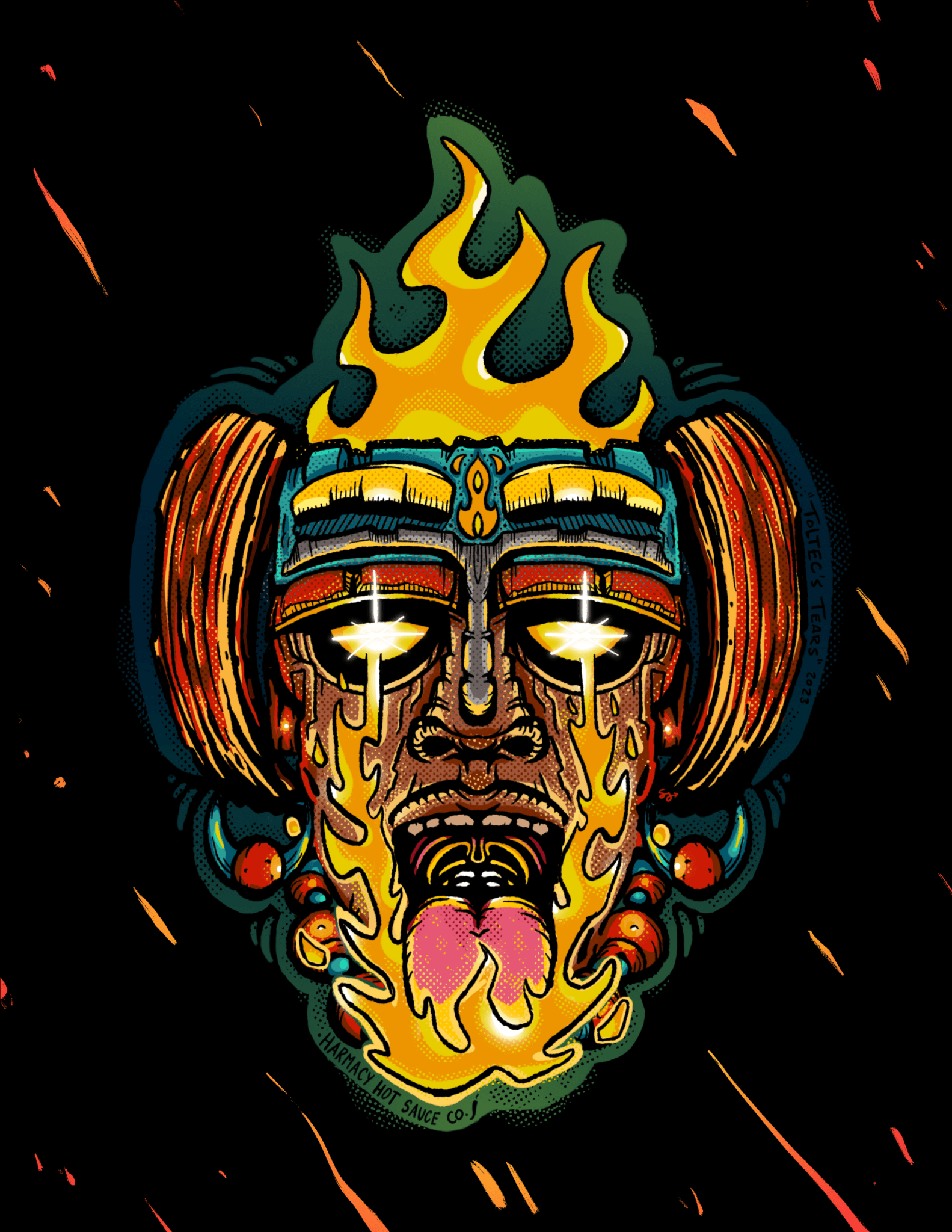 Harmacy Hot Sauce Co. Totec's Tears - Dried Chili & Plum Pepper Sauce (9oz) - Angler's Pro Tackle & Outdoors