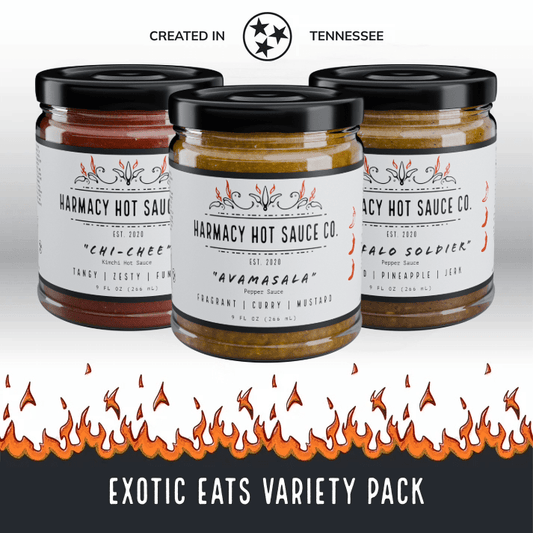 Harmacy Hot Sauce Co. Variety Pack 2 - Exotic Eats - Angler's Pro Tackle & Outdoors