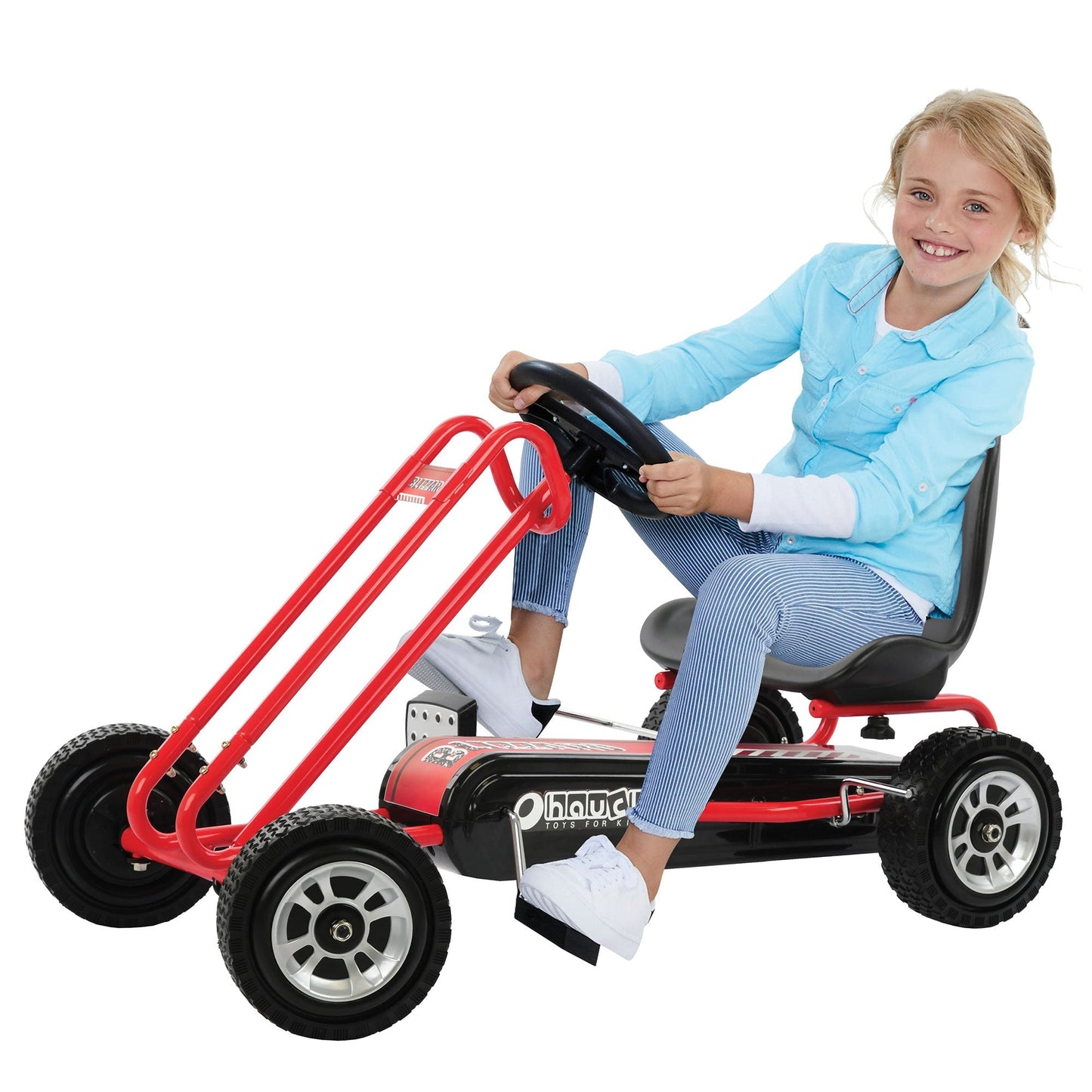 Hauck Lightning Ergonomic Pedal Ride On Go Kart Toy for Boys and Girls, Red - Angler's Pro Tackle & Outdoors