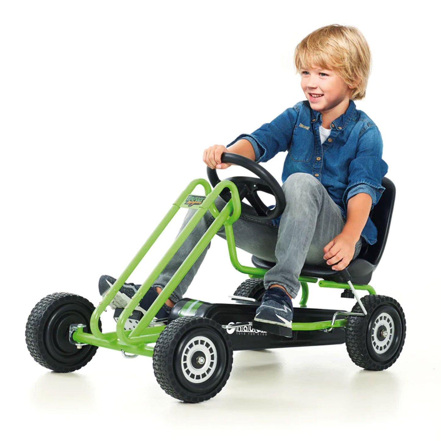 Hauck Lightning Ergonomic Pedal Ride On Go Kart Toys for Boys and Girls, Green - Angler's Pro Tackle & Outdoors