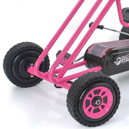 Hauck Lightning Ergonomic Pedal Ride On Go Kart Toys for Boys and Girls, Pink - Angler's Pro Tackle & Outdoors