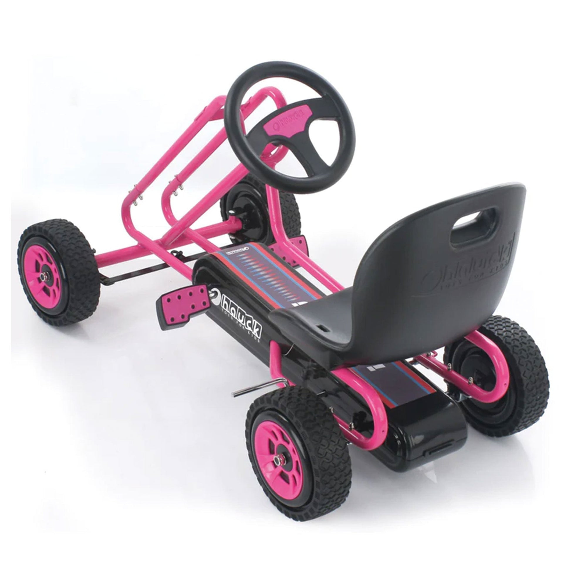 Hauck Lightning Ergonomic Pedal Ride On Go Kart Toys for Boys and Girls, Pink - Angler's Pro Tackle & Outdoors