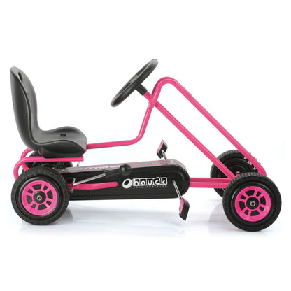 Hauck Lightning Ergonomic Pedal Ride On Go Kart Toys for Boys and Girls, Pink - Angler's Pro Tackle & Outdoors