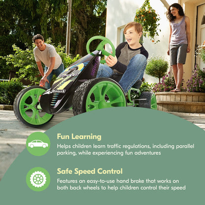 Hauck Sirocco Racing Clutch Free Go Kart with Low Profile Rubber Tires, Green - Angler's Pro Tackle & Outdoors