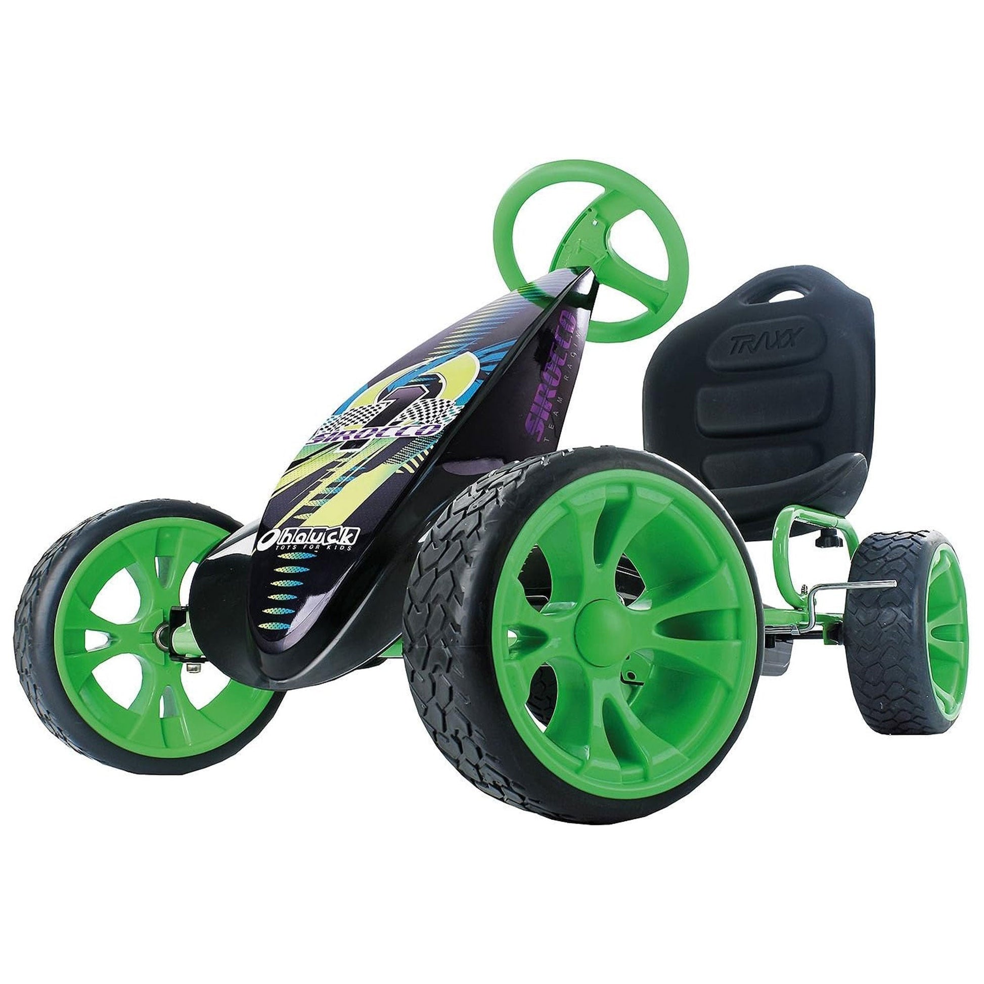 Hauck Sirocco Racing Clutch Free Go Kart with Low Profile Rubber Tires, Green - Angler's Pro Tackle & Outdoors