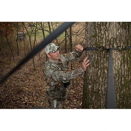 Hawk Big Denali Steel 18' 2 - Man Ladder Treestand with Safe - Tread Steps (2 Pack) - Angler's Pro Tackle & Outdoors