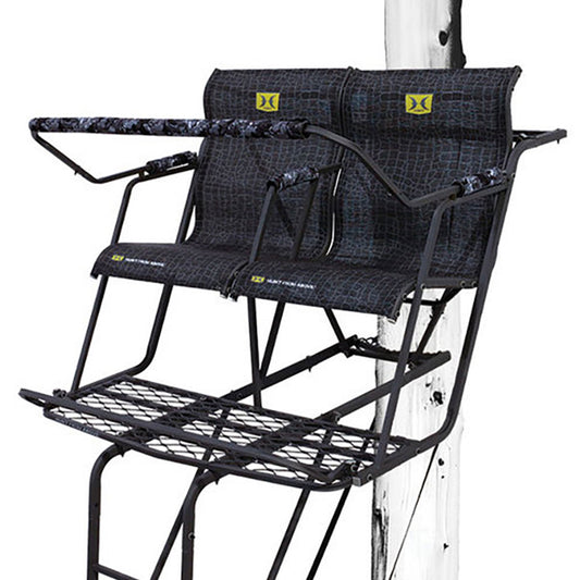 Hawk Big Denali Steel 18' 2 - Man Ladder Treestand with Safe - Tread Steps (2 Pack) - Angler's Pro Tackle & Outdoors