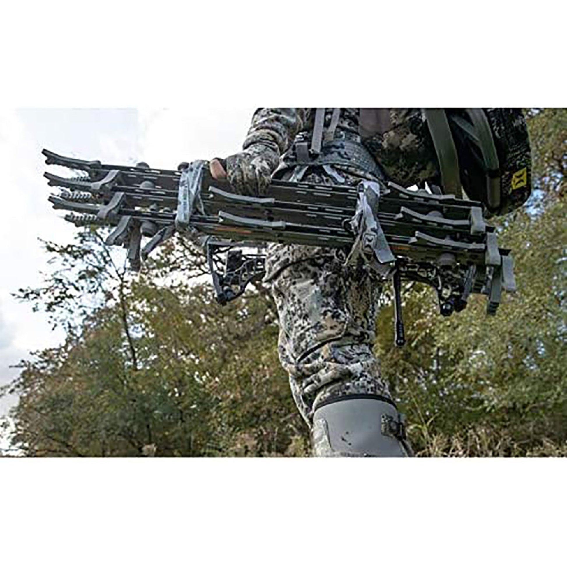 Hawk Helium Kickback Hang On Tree Stand w/Footrest & Set of 3 Climbing Sticks - Angler's Pro Tackle & Outdoors