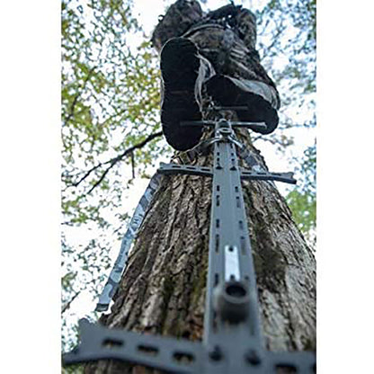 Hawk Helium Kickback Hang On Tree Stand w/Footrest & Set of 3 Climbing Sticks - Angler's Pro Tackle & Outdoors