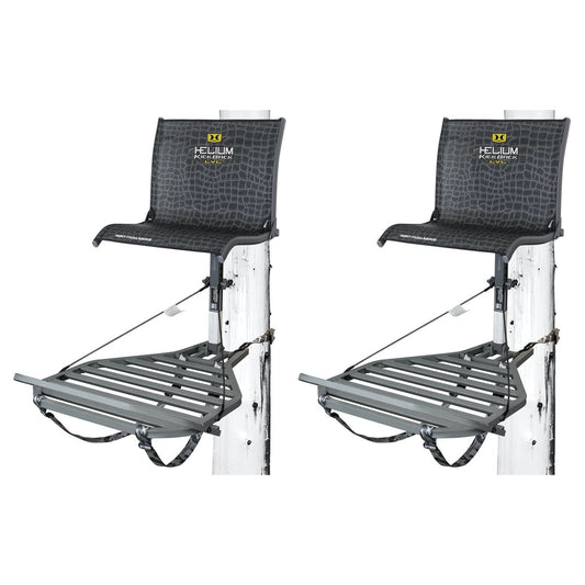 Hawk Helium Kickback LVL Hang - On Tree Stand with Leg Extension Footrest (2 Pack) - Angler's Pro Tackle & Outdoors