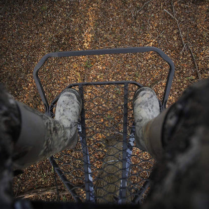 Hawk Helium Kickback LVL Steel Hang - On Tree Stand w/ Leg Extension Footrest - Angler's Pro Tackle & Outdoors