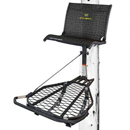 Hawk Kickback LVL Hang On Tree Stand with Footrest & Set of 3 Climbing Sticks - Angler's Pro Tackle & Outdoors