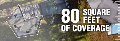 Overland Vehicle Systems HD Nomadic 270 LT Awning - Driver Side - Dark Gray With Black Travel Cover Universal