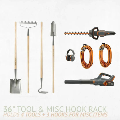 HangThis Up Heavy-Duty Garage Tool and Misc. Hook Rack