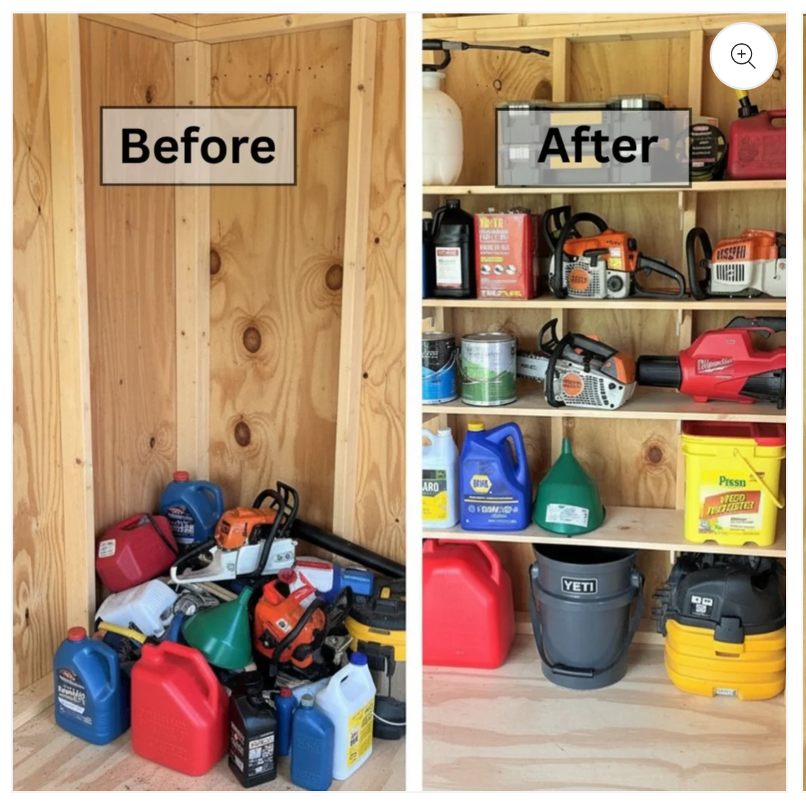 HangThis Up - Shed Shelf Bracket Kit - 10-12" (sold in pairs) Shed Organization System, Shed Organizer, Yard Tool Rack