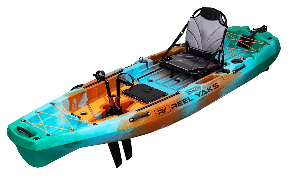 ReelYaks 10ft Radar Modular Fin Drive Pedal Fishing Kayak | 430lbs Capacity | 2 Piece