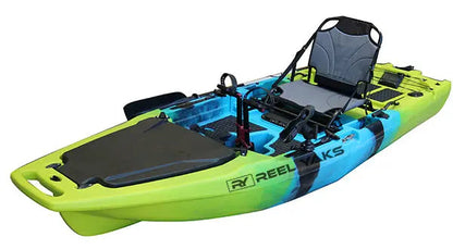 ReelYaks 9.8ft Rocket Fin Drive Modular Pedal Fishing Kayak | 400lbs Capacity | 2 Piece
