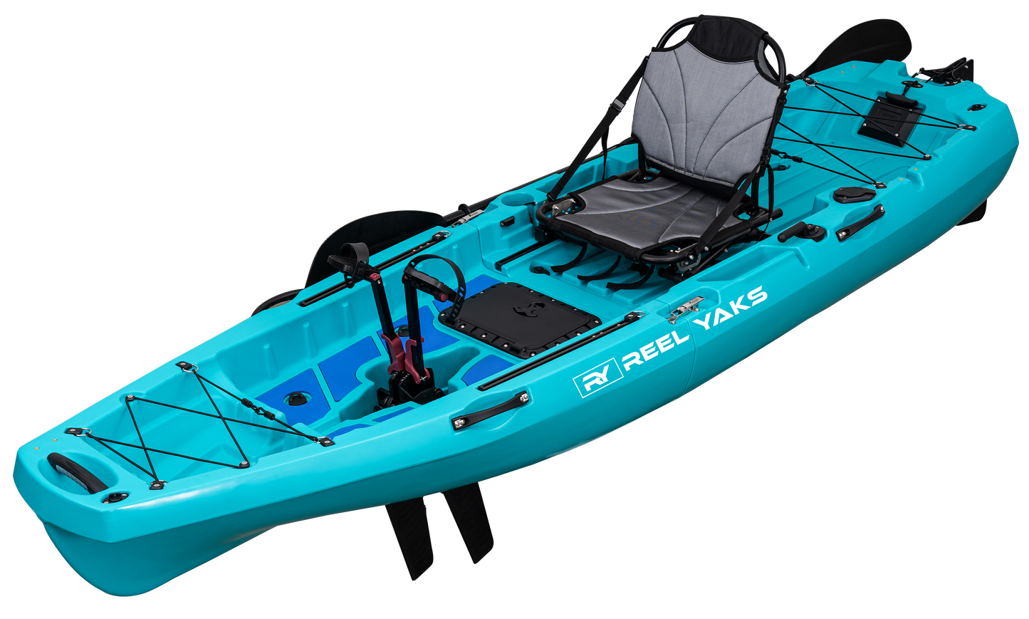 ReelYaks 10ft Radar Modular Fin Drive Pedal Fishing Kayak | 430lbs Capacity | 2 Piece