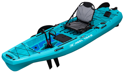ReelYaks 10ft Radar Modular Fin Drive Pedal Fishing Kayak | 430lbs Capacity | 2 Piece
