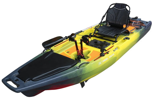 ReelYaks 9.8ft Rocket Fin Drive Modular Pedal Fishing Kayak | 400lbs Capacity | 2 Piece