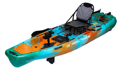ReelYaks 10ft Radar Modular Propeller Drive Pedal Fishing Kayak | 430lbs Capacity | 2 Piece