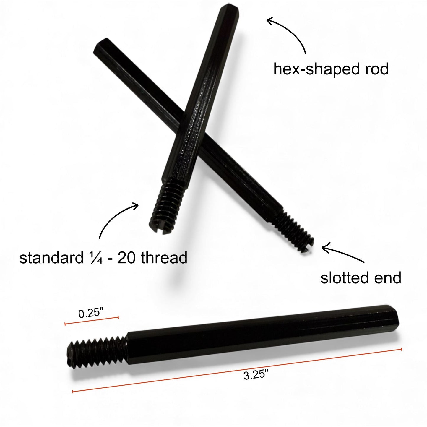 Outdoor Element Hex Fire-Steel Replacement 3pk Ferro Rods for Scout and Flicker Feather Knives