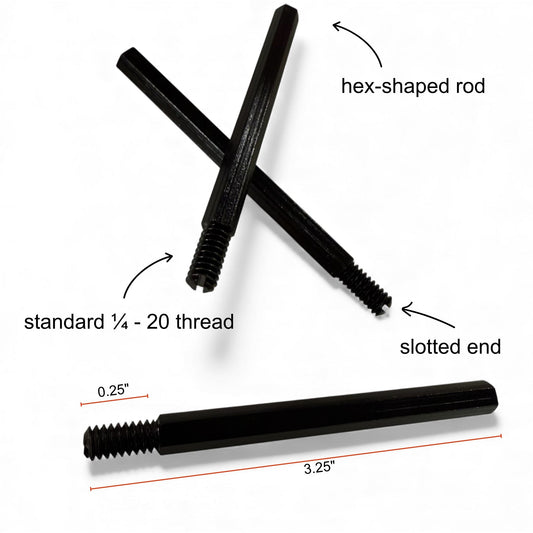 Outdoor Element Hex Fire-Steel Replacement 3pk Ferro Rods for Scout and Flicker Feather Knives