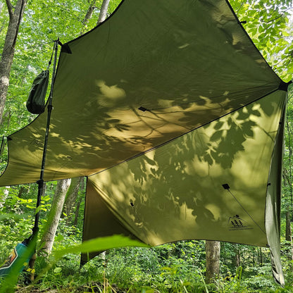 Hanging High Hammocks Hideaway Tarp – 12' Hammock Rain Tarp