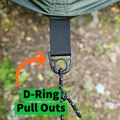 Hanging High Hammocks Hideaway Tarp – 12' Hammock Rain Tarp