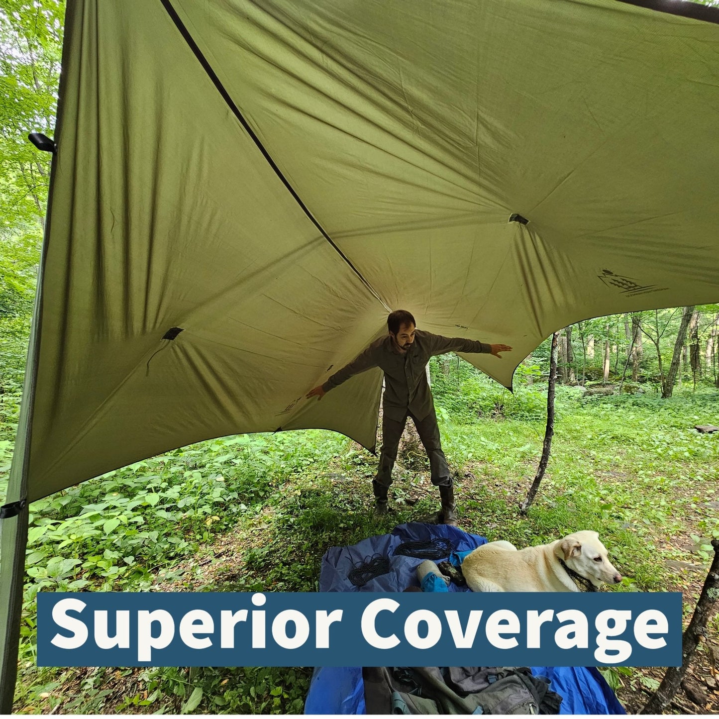 Hanging High Hammocks Hideaway Tarp – 12' Hammock Rain Tarp