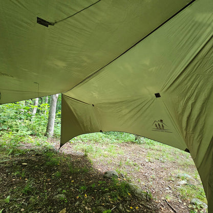 Hanging High Hammocks Hideaway Tarp – 12' Hammock Rain Tarp