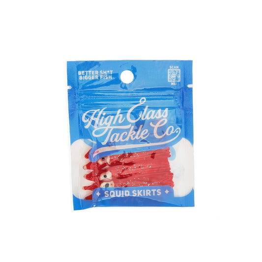 High Class Tackle Co. "Flame Sparkle" Hoochie Squid Skirts (5x PACK) 3.5" - Angler's Pro Tackle & Outdoors