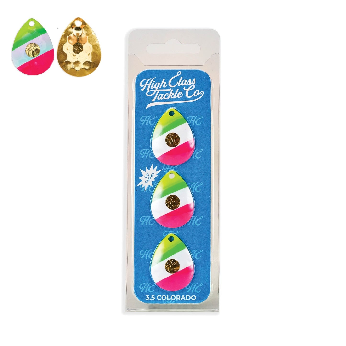 High Class Tackle Co. 'Gold Toof' High Class 3.5 Colorado Blades (3 - Pack) - Angler's Pro Tackle & Outdoors