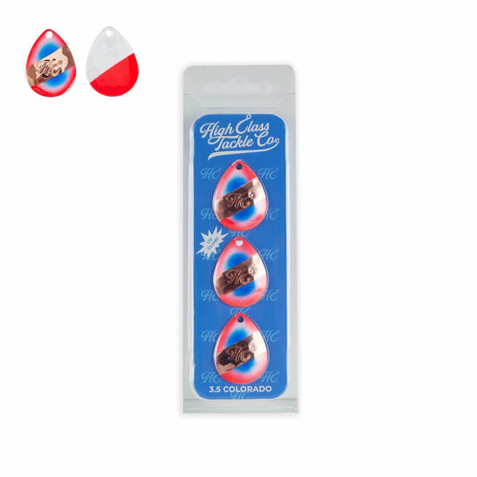 High Class Tackle Co. 'Hawk Tuna' High Class 3.5 Colorado Blades (3 - Pack) - Angler's Pro Tackle & Outdoors