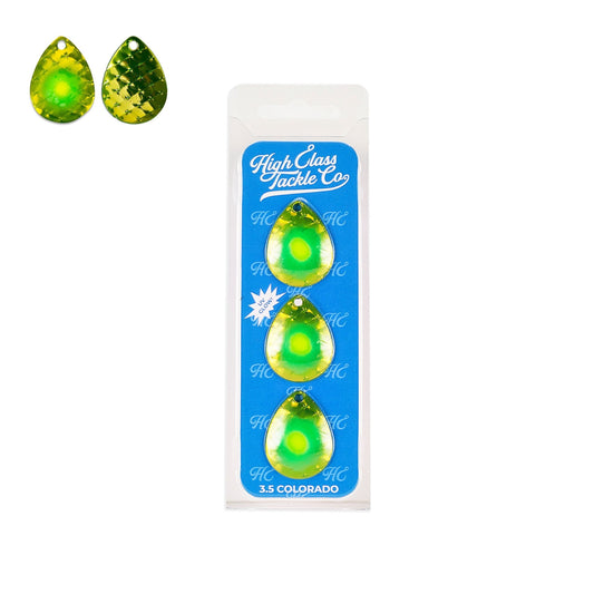 High Class Tackle Co. 'Louie Leprechaun' High Class 3.5 Colorado Blades (3 - Pack) - Angler's Pro Tackle & Outdoors