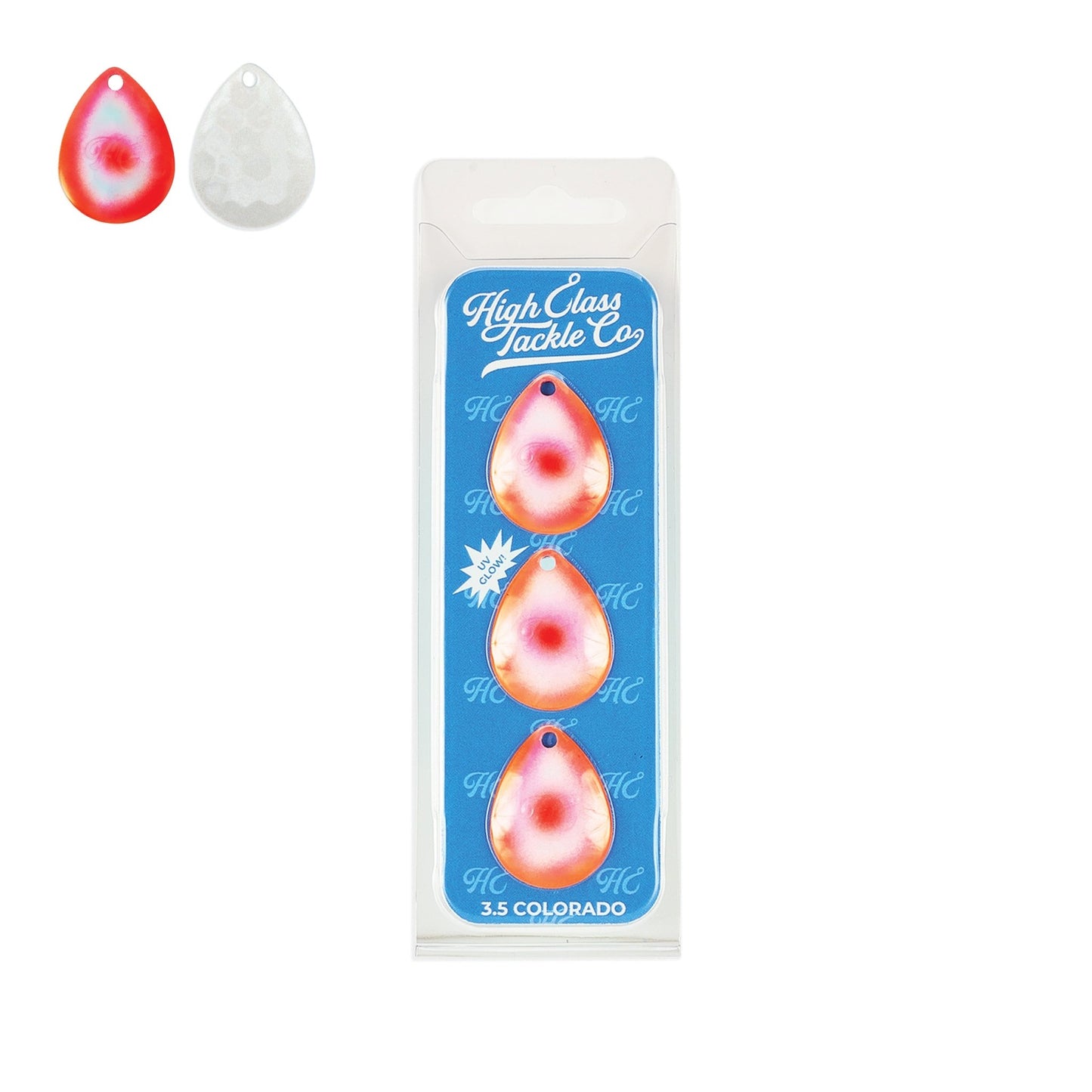 High Class Tackle Co. 'Orange Chicken' High Class 3.5 Colorado Blades (3 - Pack) - Angler's Pro Tackle & Outdoors