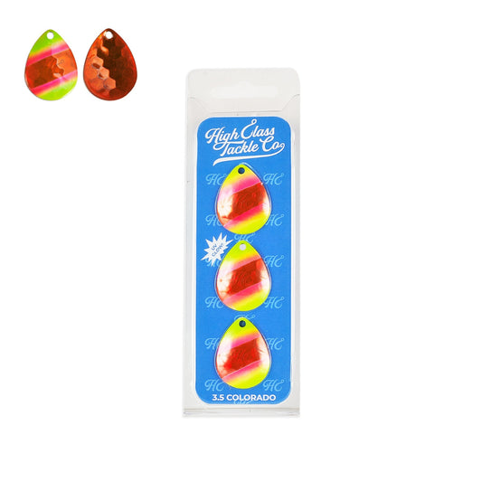 High Class Tackle Co. 'Peach Panther' High Class 3.5 Colorado Blades (3 - Pack) - Angler's Pro Tackle & Outdoors
