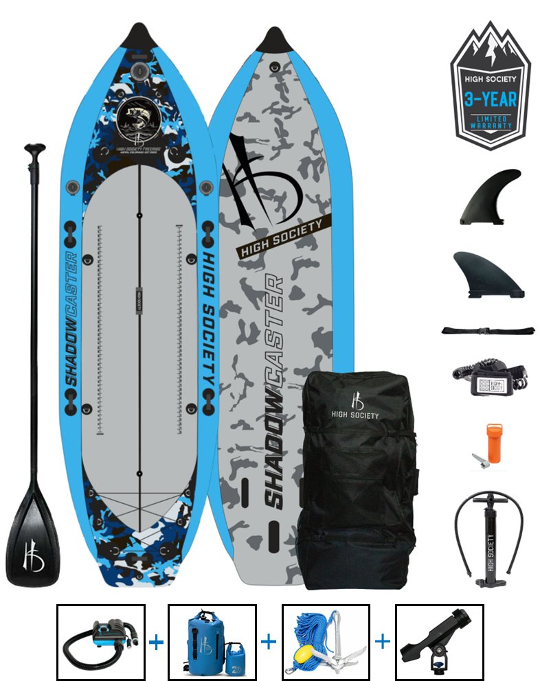 HighSociety Freeride Company - Shadowcaster Inflatable Paddle Board Package - Angler's Pro Tackle & Outdoors